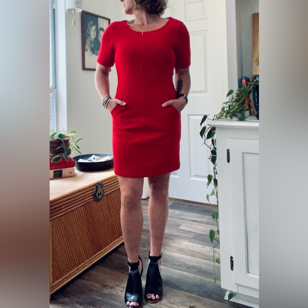 SOLD- on another platform. Jade by Melody Tam- XS Red shift dress. $40